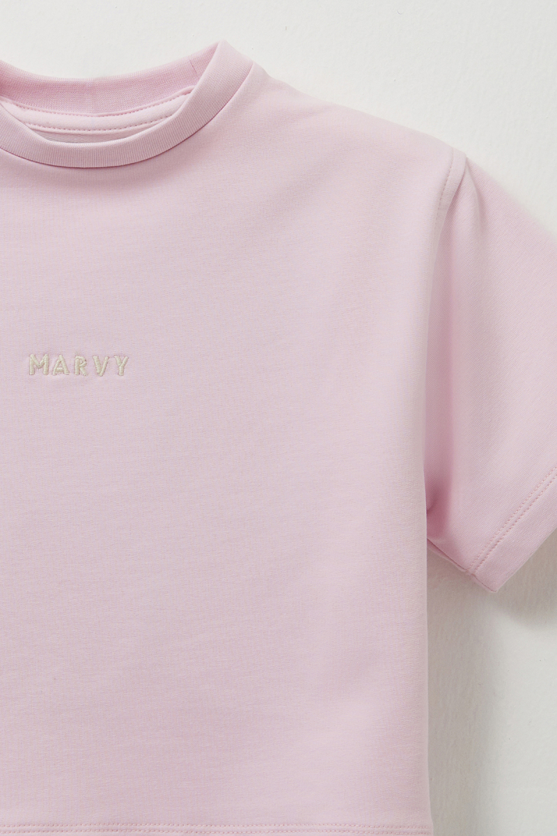 Lila Nakış Detaylı Oversize Tshirt - 3