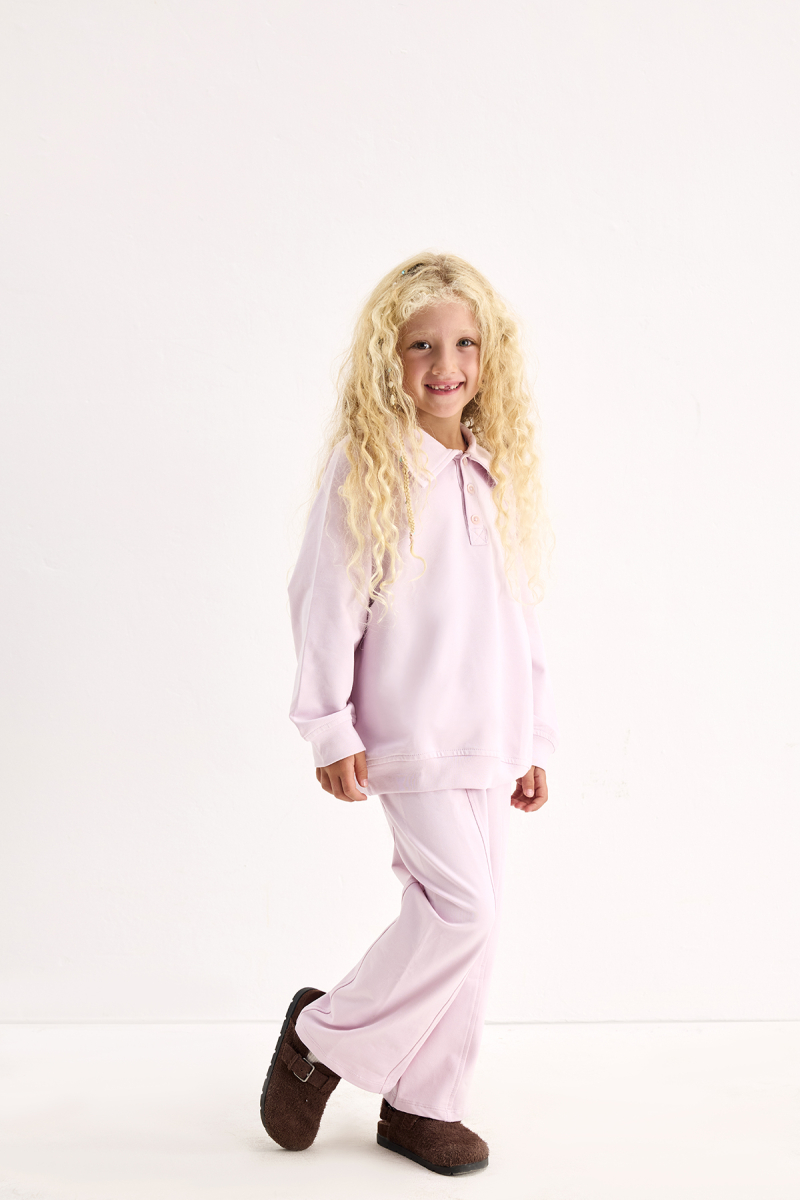 Lila Nakış Detaylı Reglan Kol Sweatshirt - 3