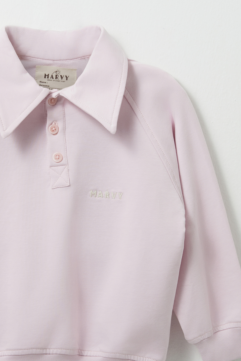 Lila Nakış Detaylı Reglan Kol Sweatshirt - 5