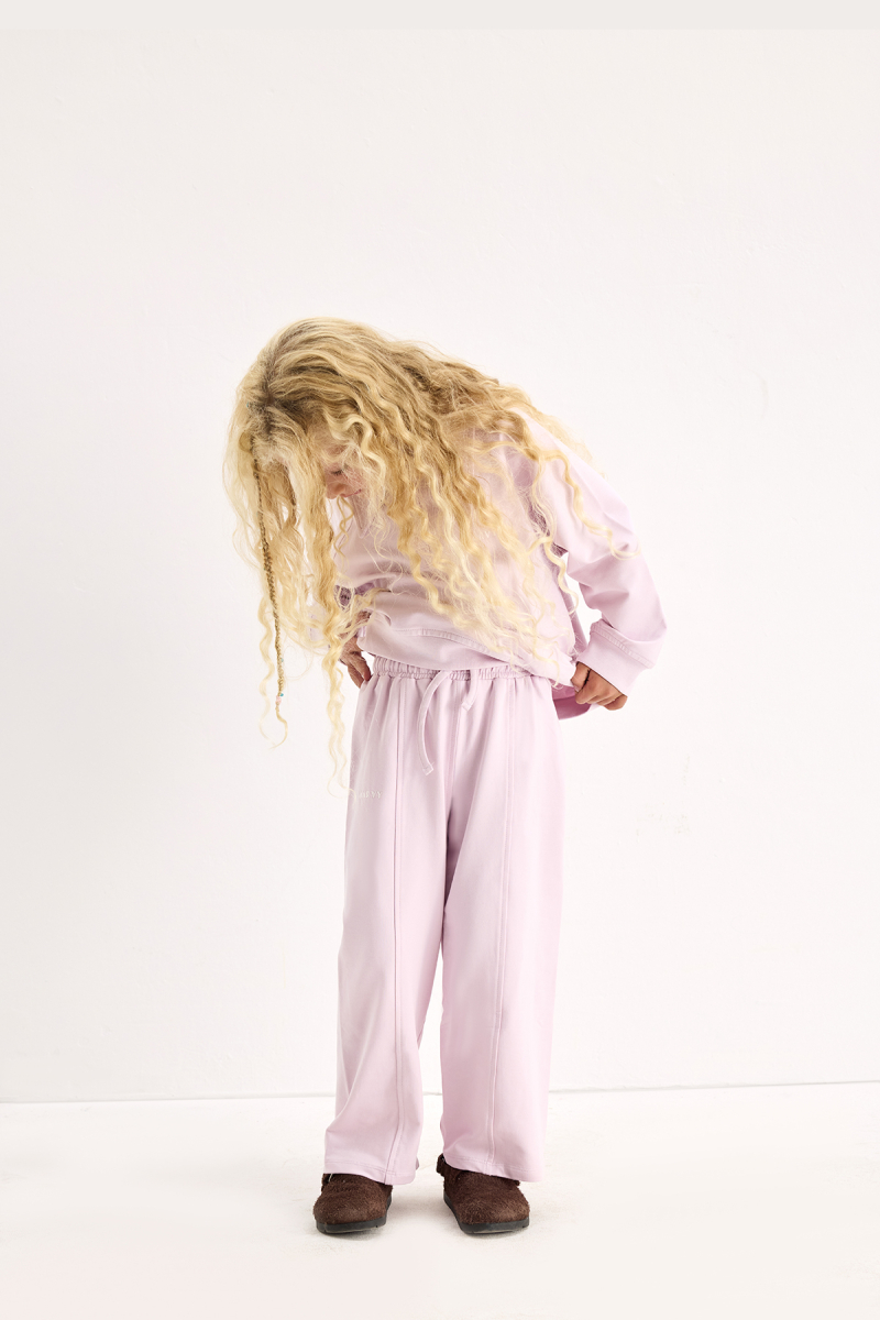 Lilac Embroidered Detailed Relaxed Leg Trousers - 1