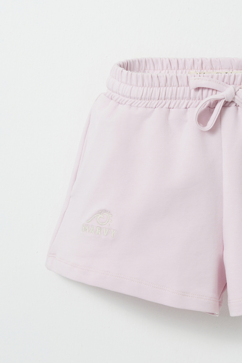 Lilac Embroidery Detailed Shorts - 2