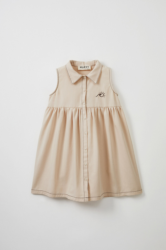 Lindy Ivory Shirt Dress - Marvy Kids