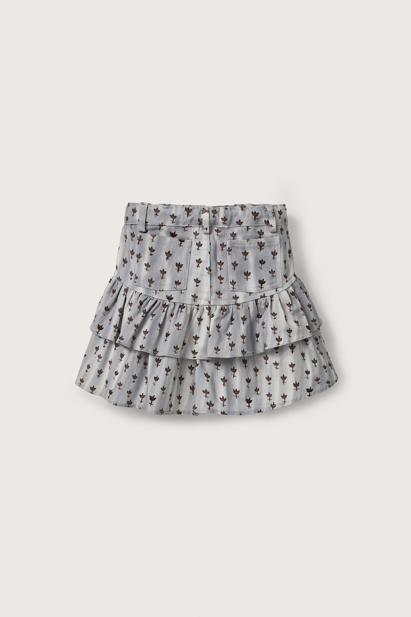 Lior Desenli Gabardin-Poplin Mini Etek - 7