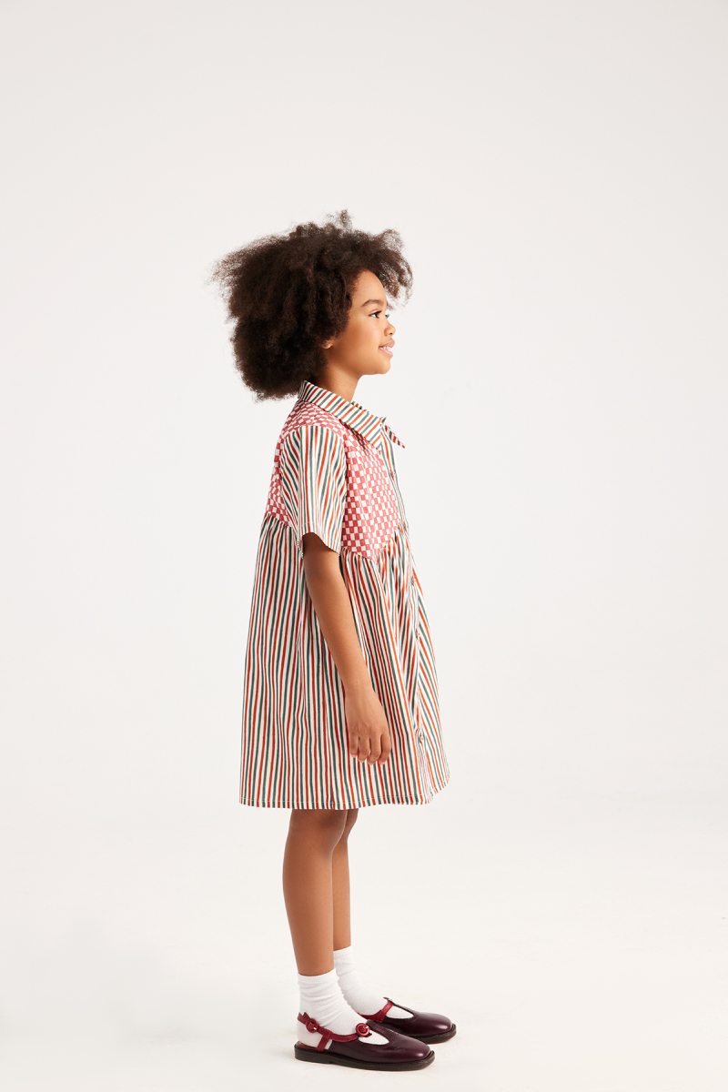 Lola Checkered Striped Dress - 7