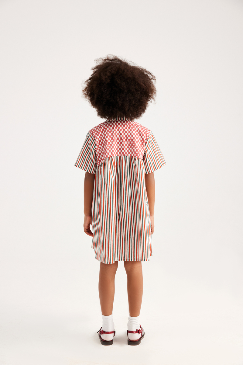 Lola Checkered Striped Dress - 8