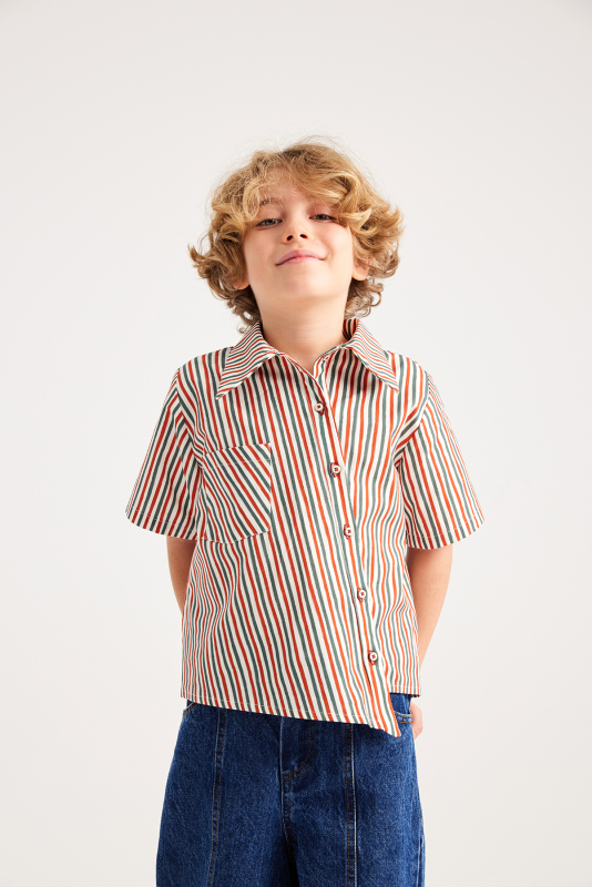 Loli Asymmetric Striped Shirt - MARVY