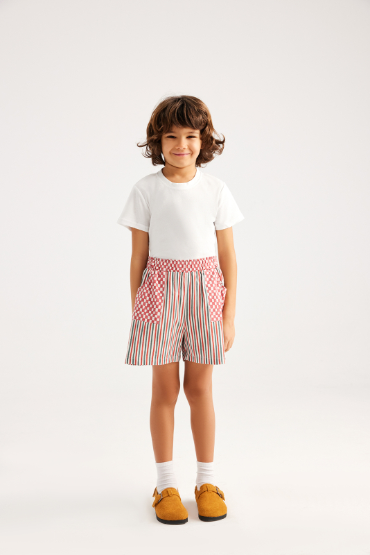 Loli Checkerboard Striped Shorts - MARVY