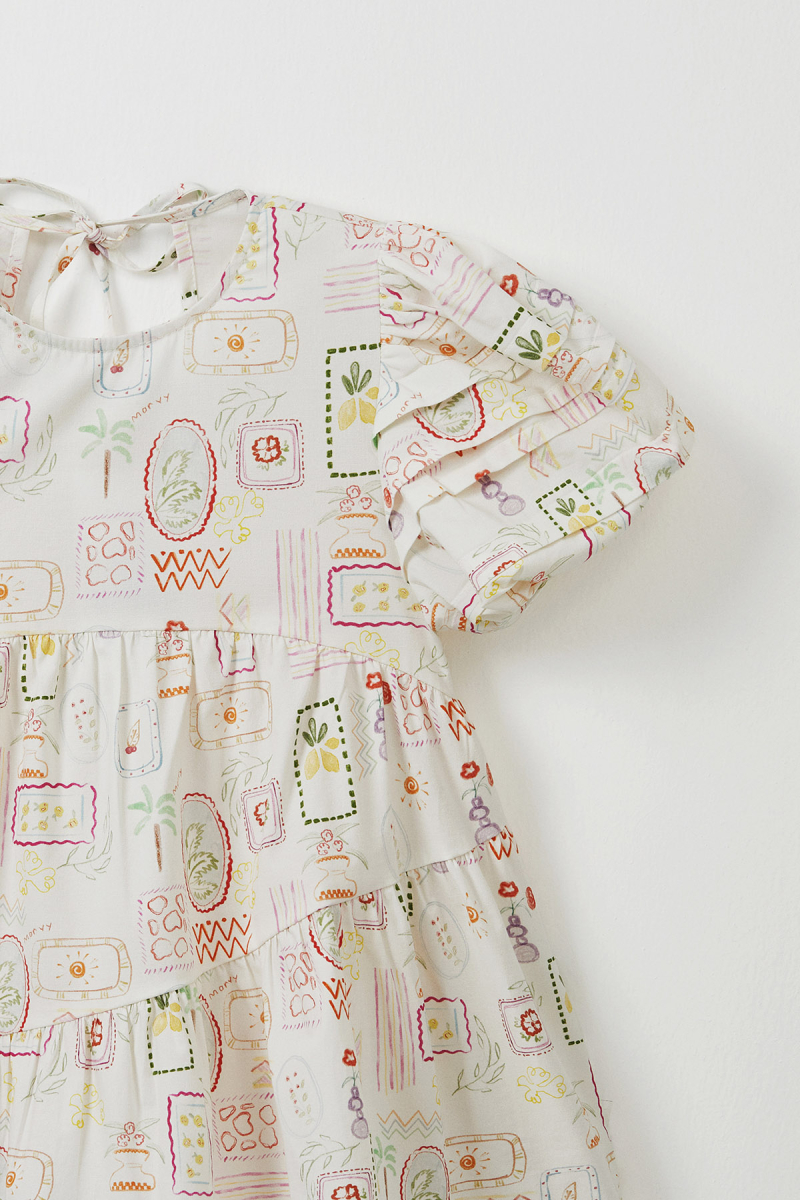 Lunetta Patterned Cotton Dress - 2