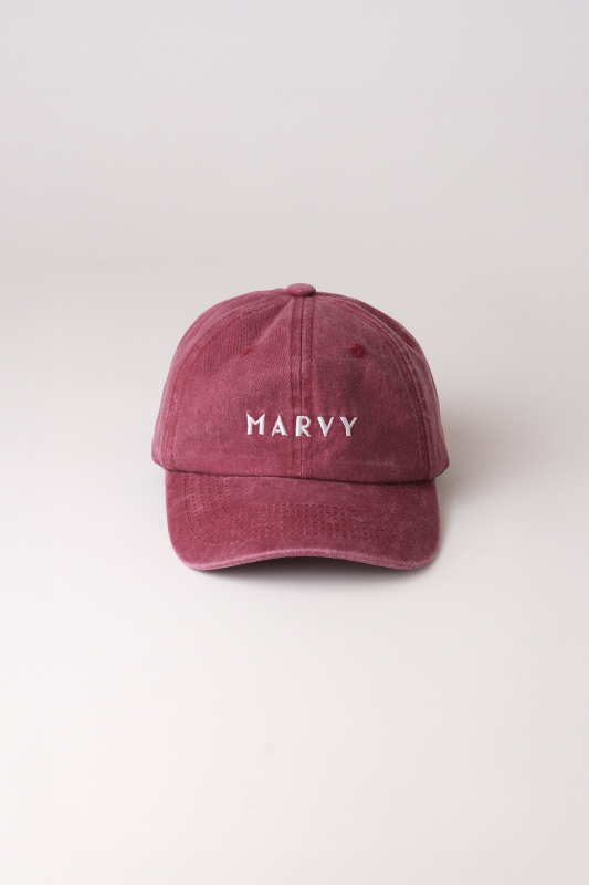 Marvy Embroidered Plum Hat with Faded Effect - MARVY