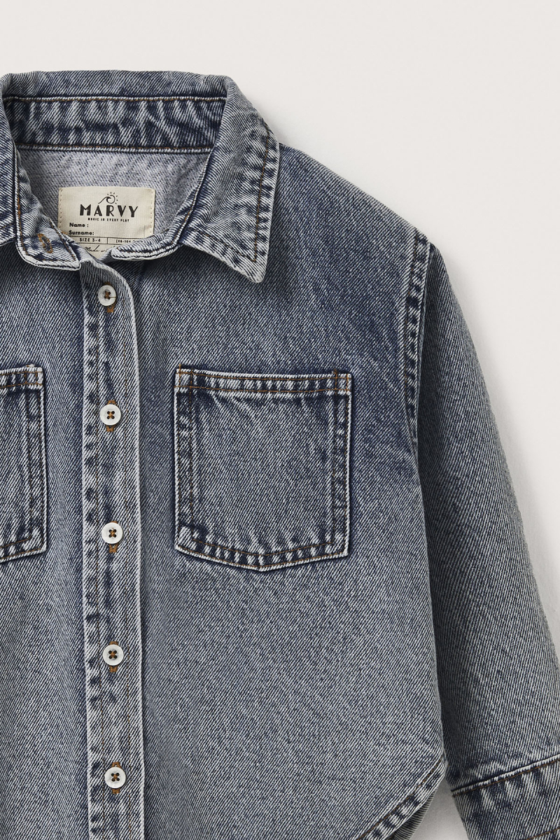 Noa Blue Denim Shirt - 7