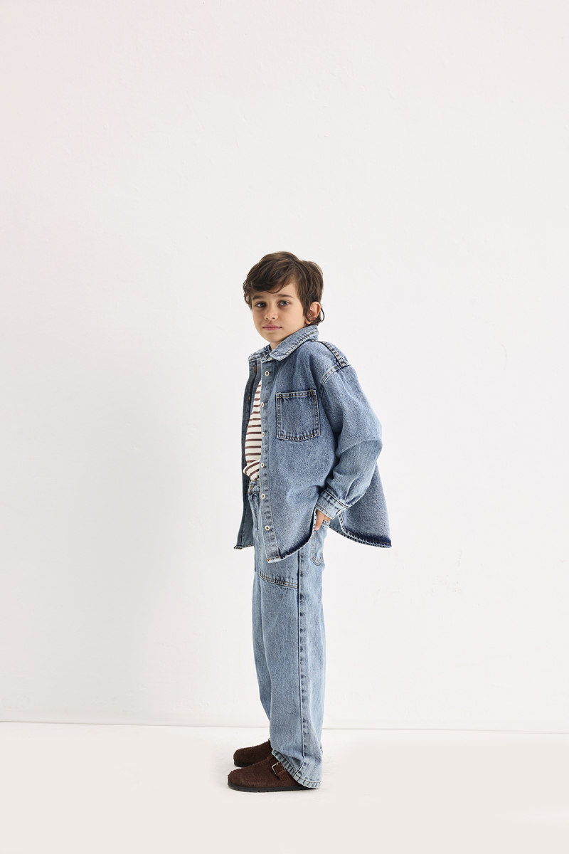 Noa Mavi Denim Gömlek - 6