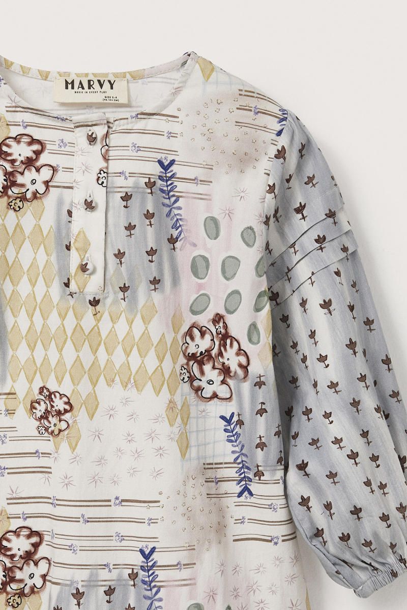 Nola Patch Patterned Dress - 5