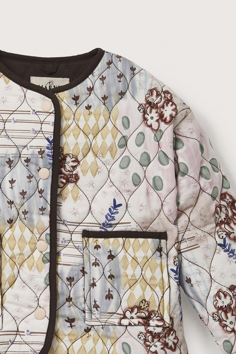 Nola Patch Patterned Quilted Jacket - 8