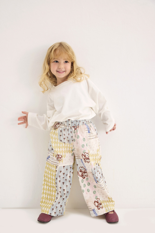 Nola Patch Patterned Trousers - Marvy Kids
