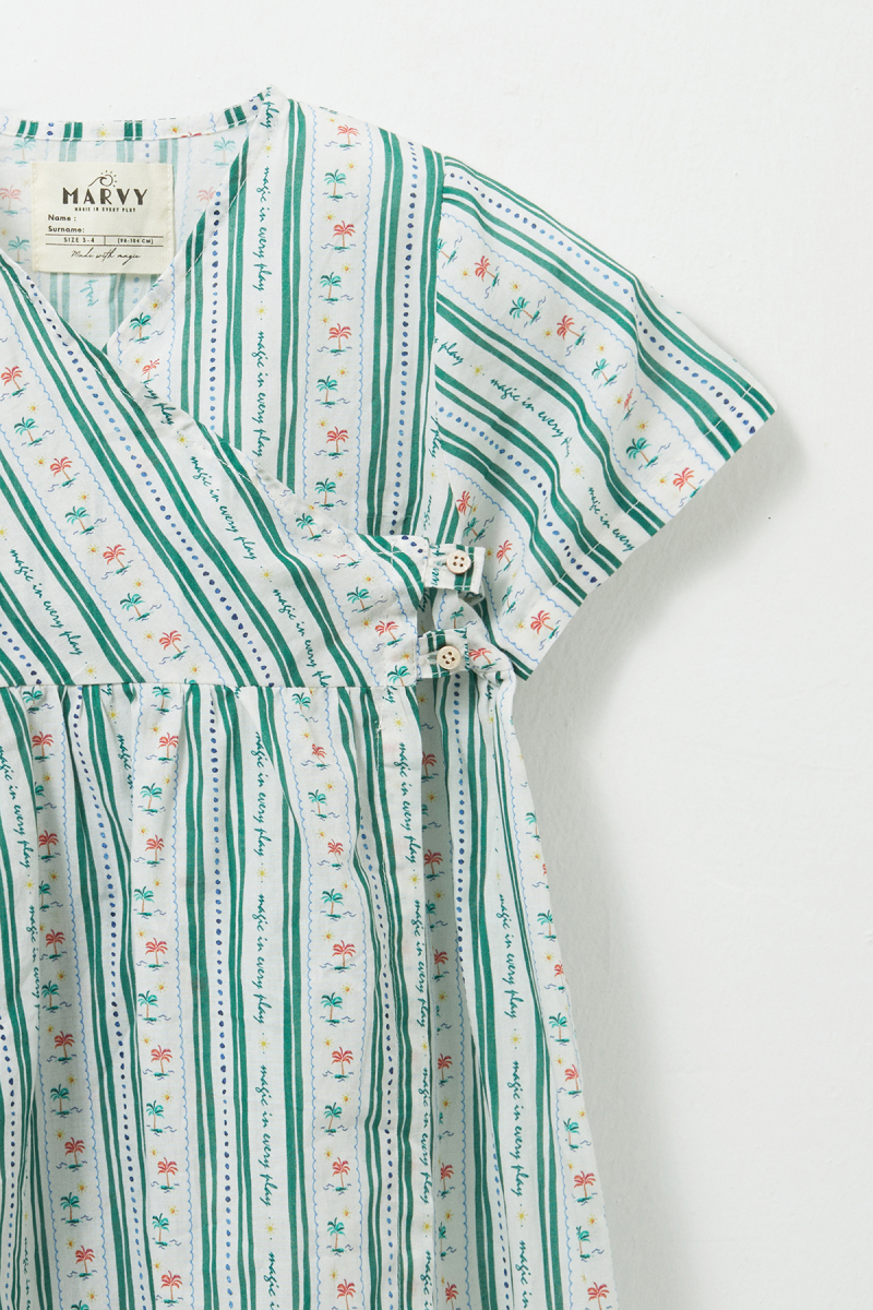 Palm Patterned Dress - 2