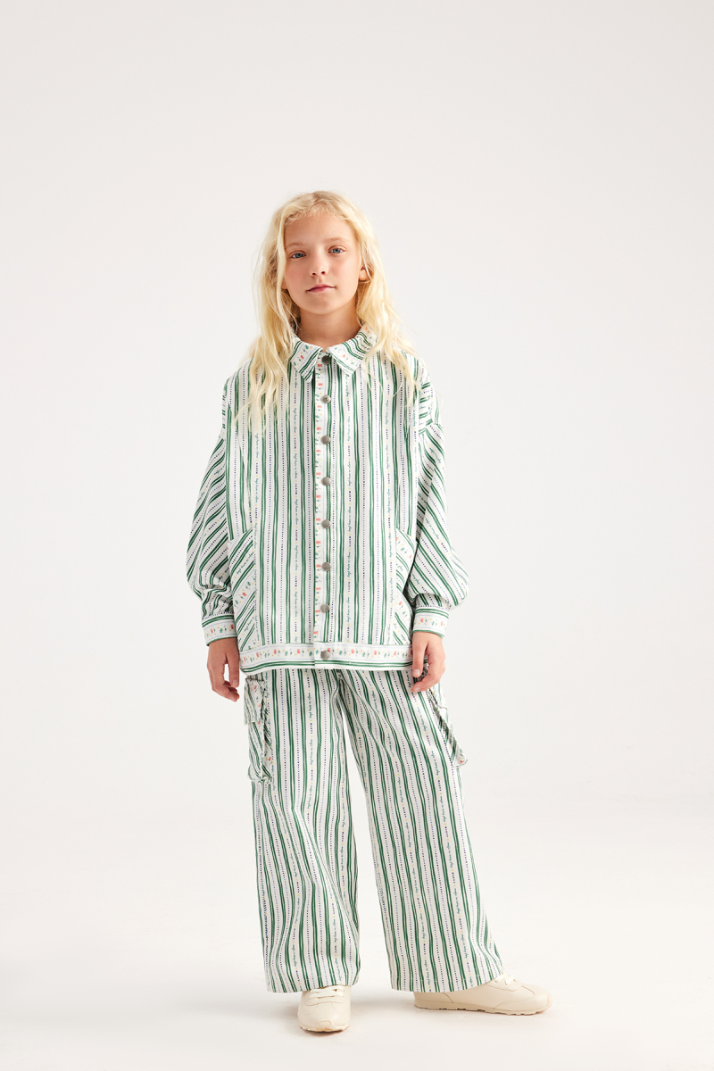 Palm Striped Bomber Jacket - 2