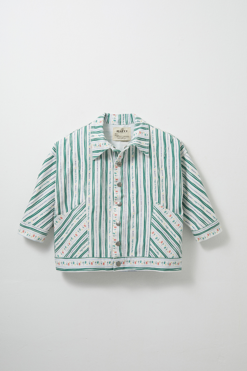 Palm Striped Bomber Jacket - 5