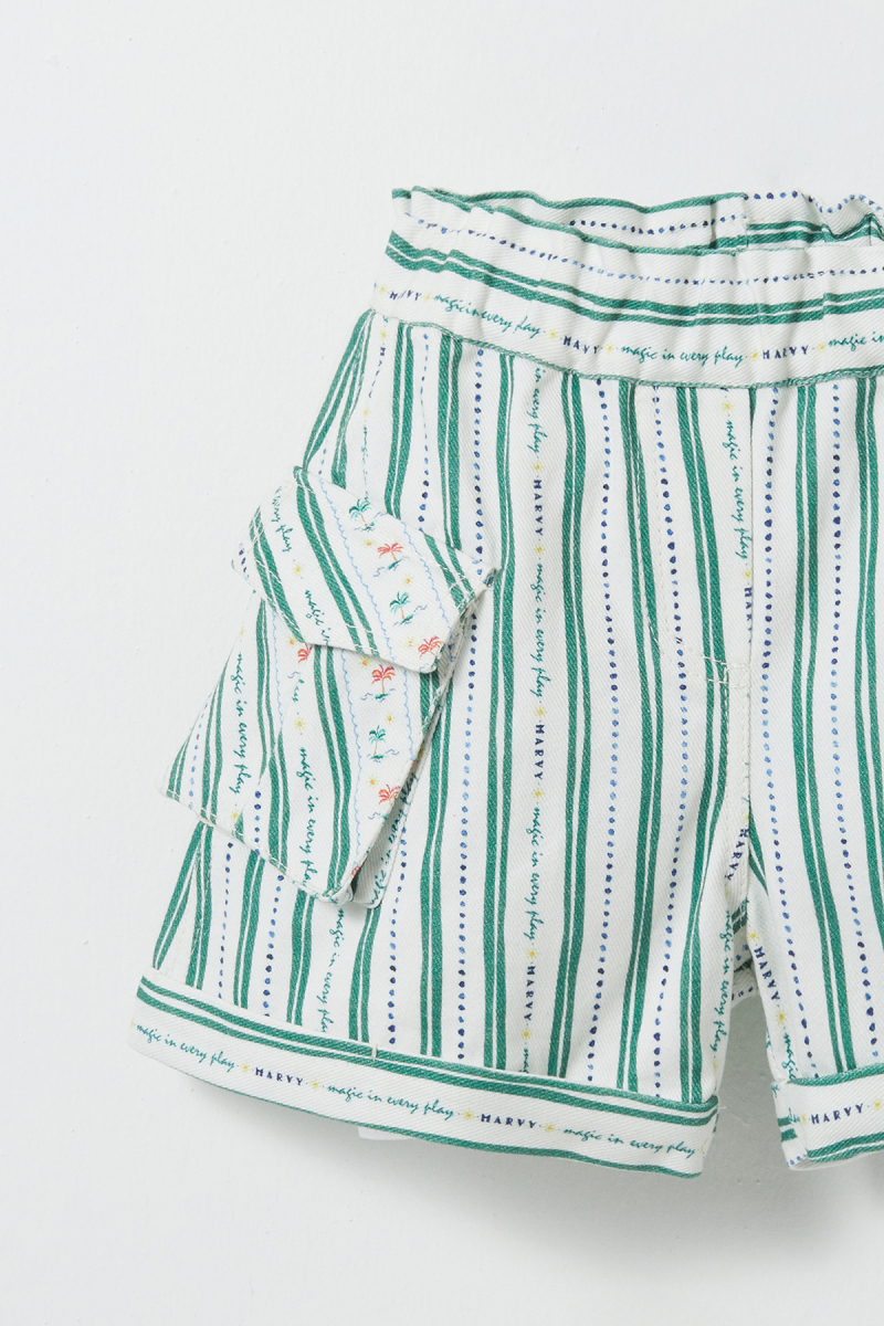 Palm Striped Permuda Shorts - 2