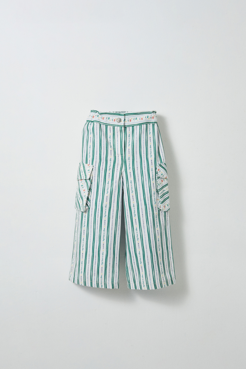 Palm Striped Relaxed Leg Trousers - 5
