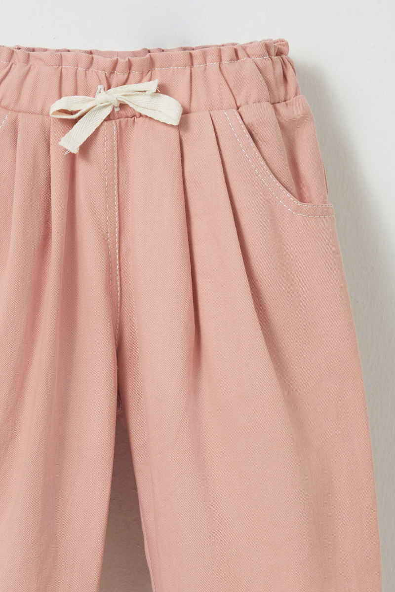 Pastel Color Cotton Carrot Trousers - 4