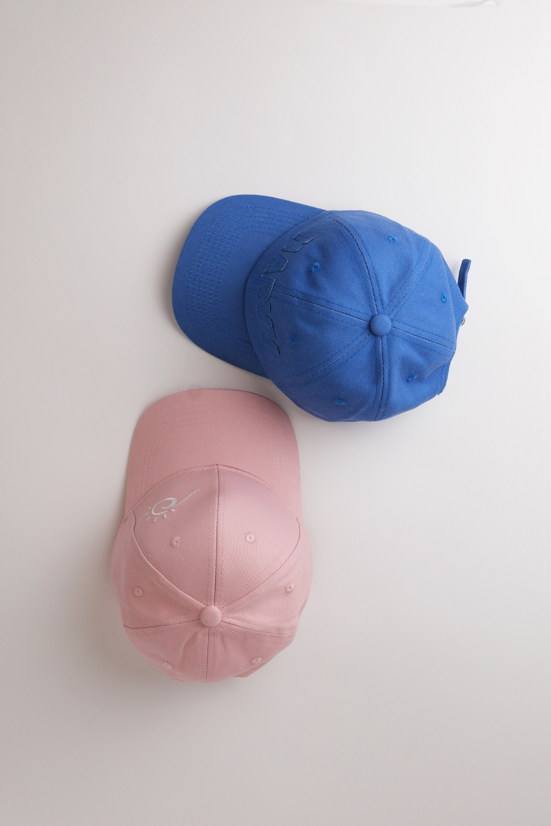 Patched Faded Effect Blue Hat - 3