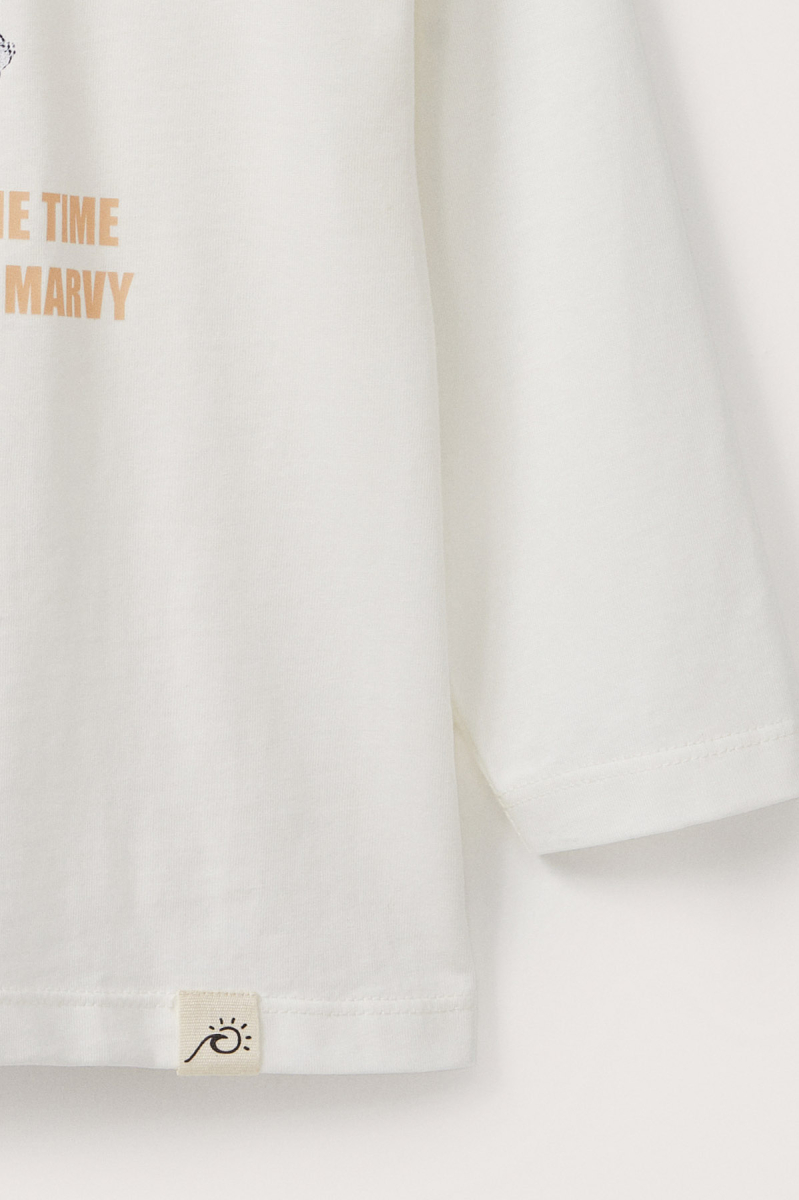 Patlamış Mısır Baskılı Uzun Kollu Tshirt - 4