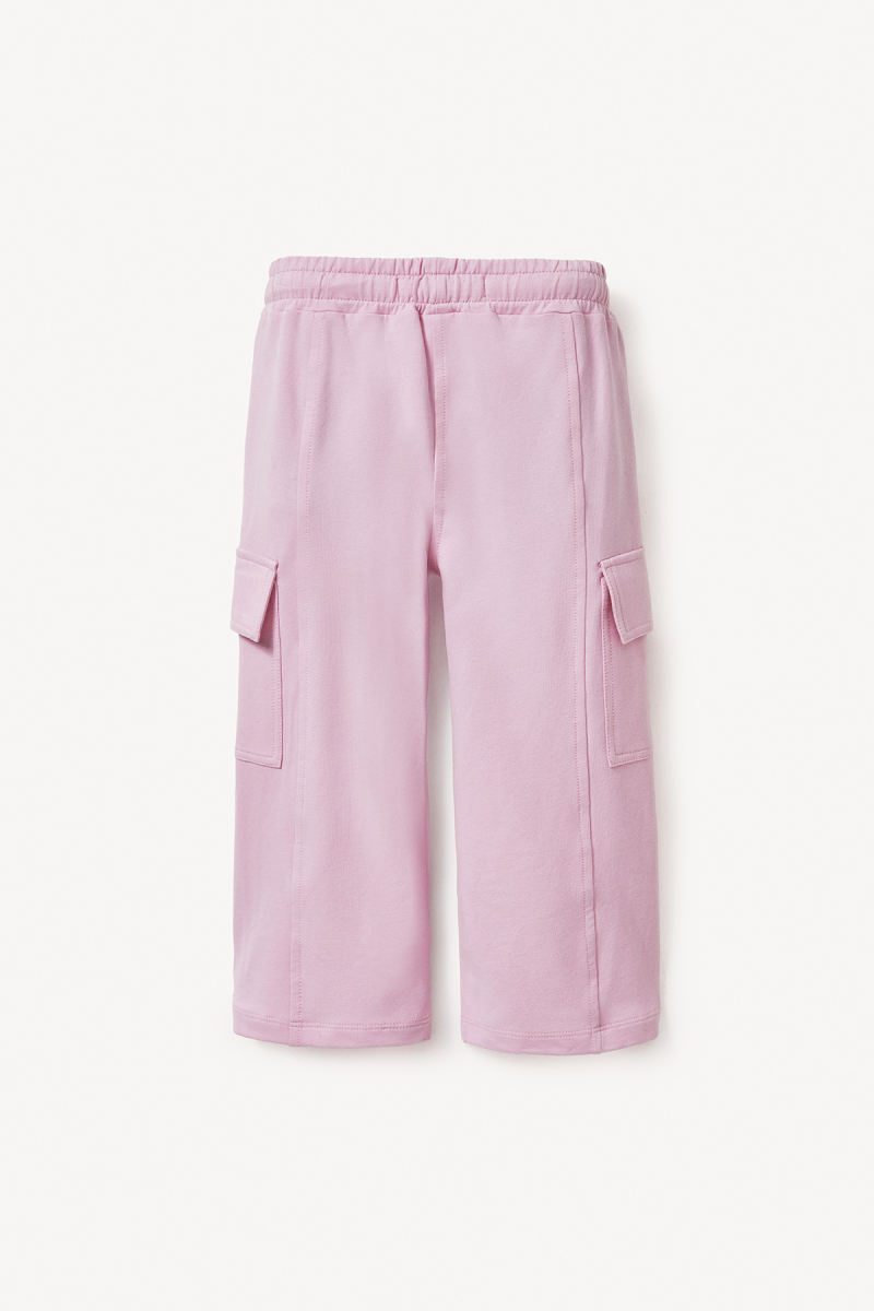 Pembe Kargo Cepli Nakışlı Pantolon - 4