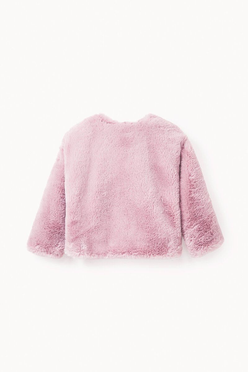 Pembe Suni Kürk Ceket - 5