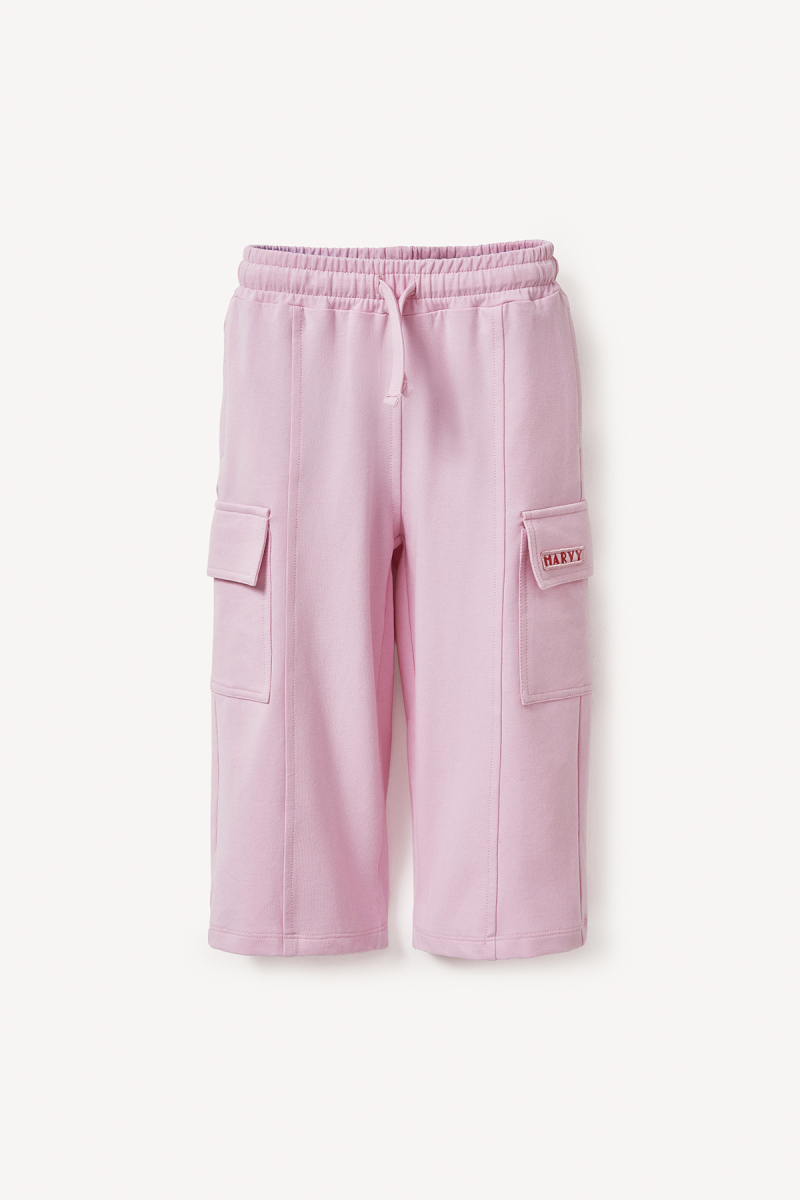 Pink Cargo Pocket Embroidered Trousers - 2