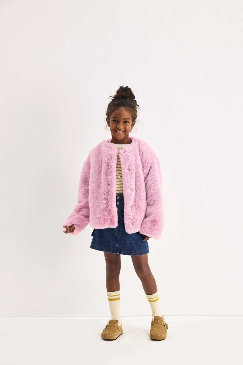 Pink Faux Fur Jacket - 2