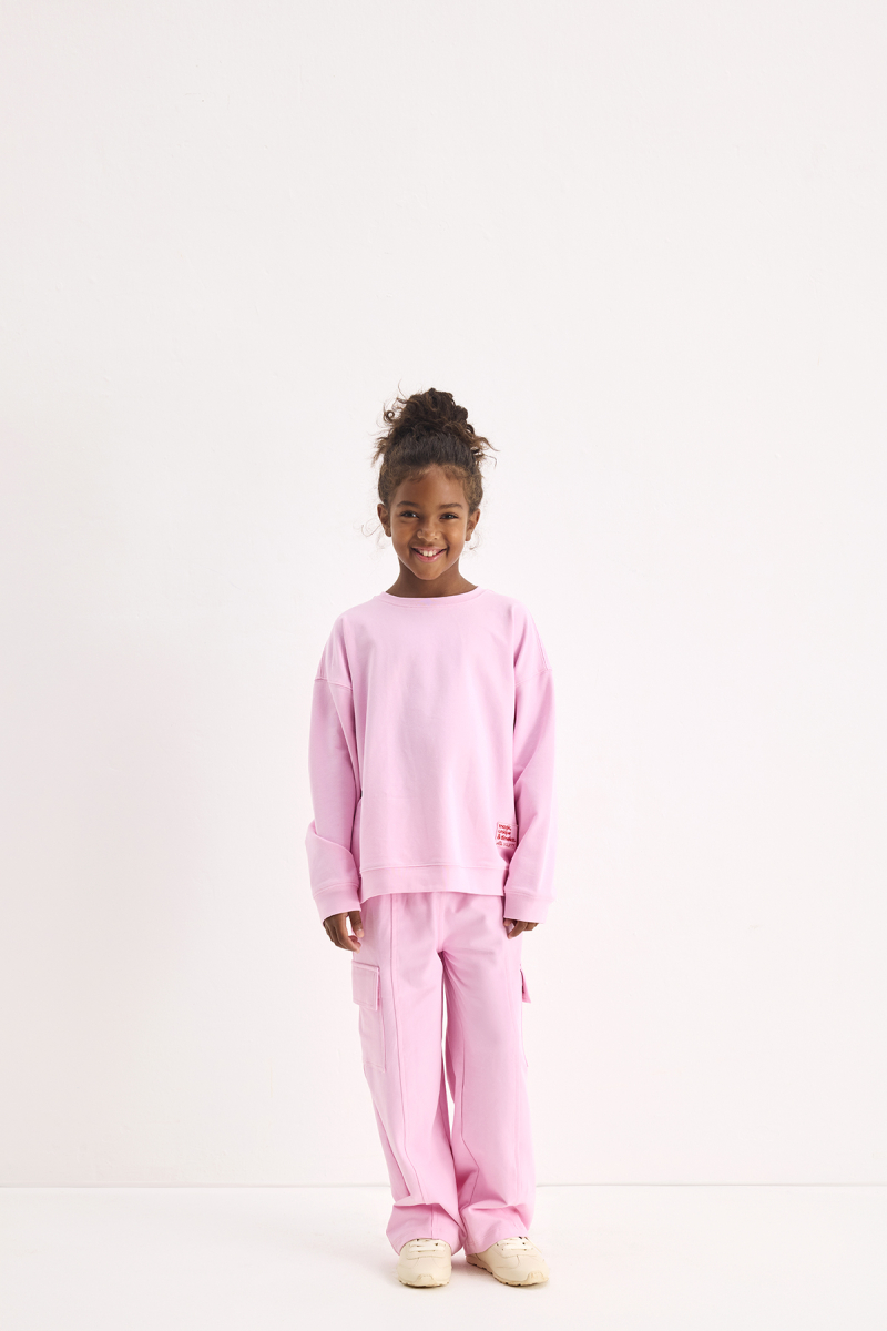 Pink Oversized Embroidered Sweatshirt - 3