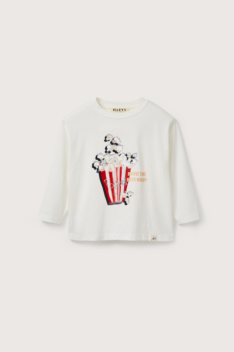 Popcorn Printed Long Sleeve T-shirt - 2