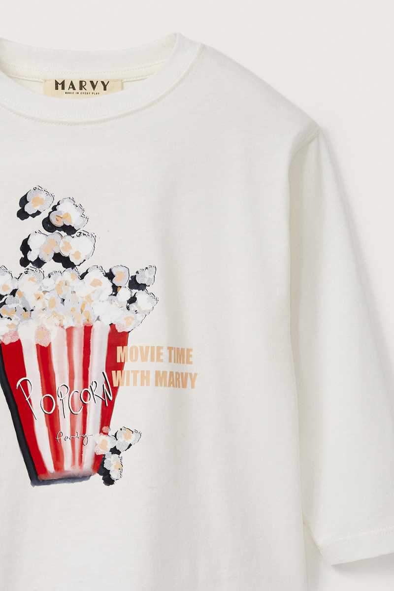 Popcorn Printed Long Sleeve T-shirt - 6