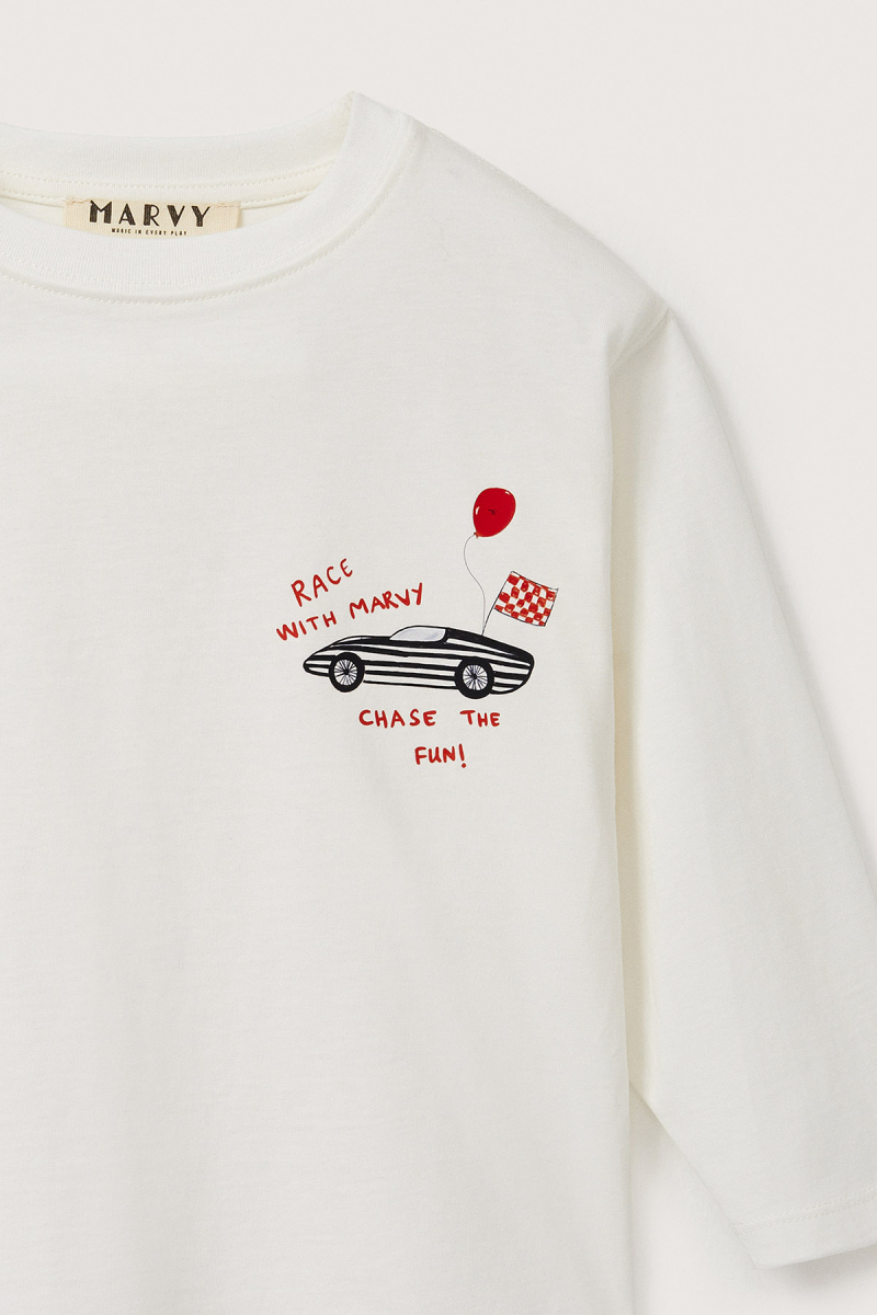 Race Car Printed Long Sleeve T-shirt - 5