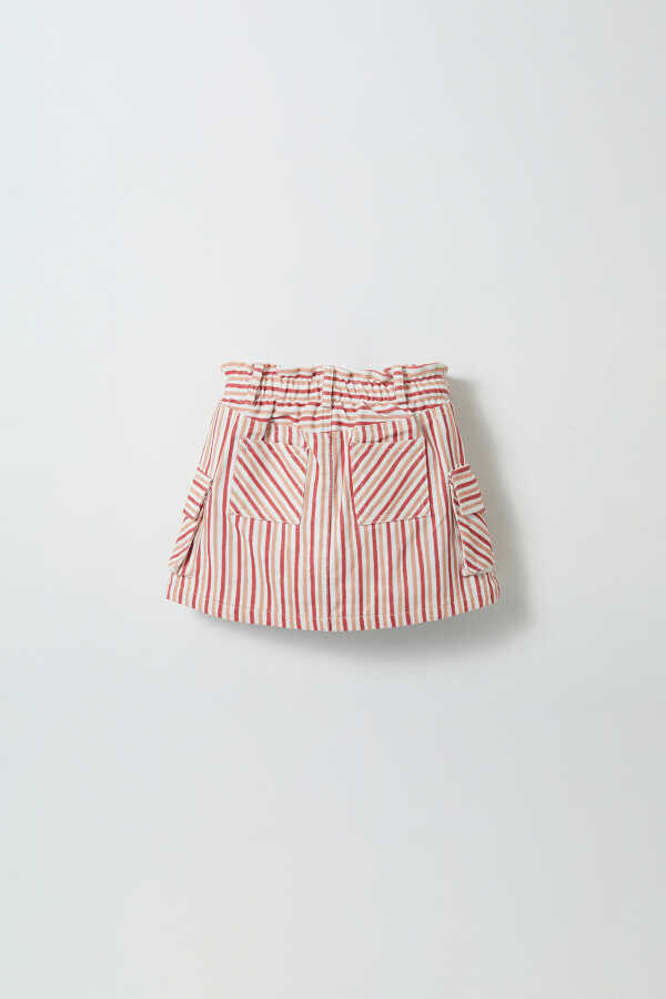Red Striped Mini Skirt - 5