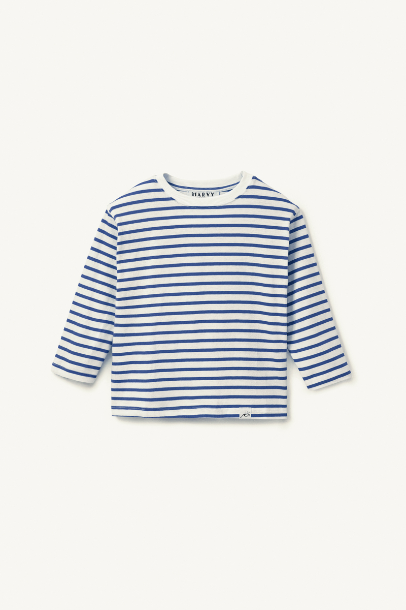 Saks Blue Striped Long Sleeve T-shirt - 1