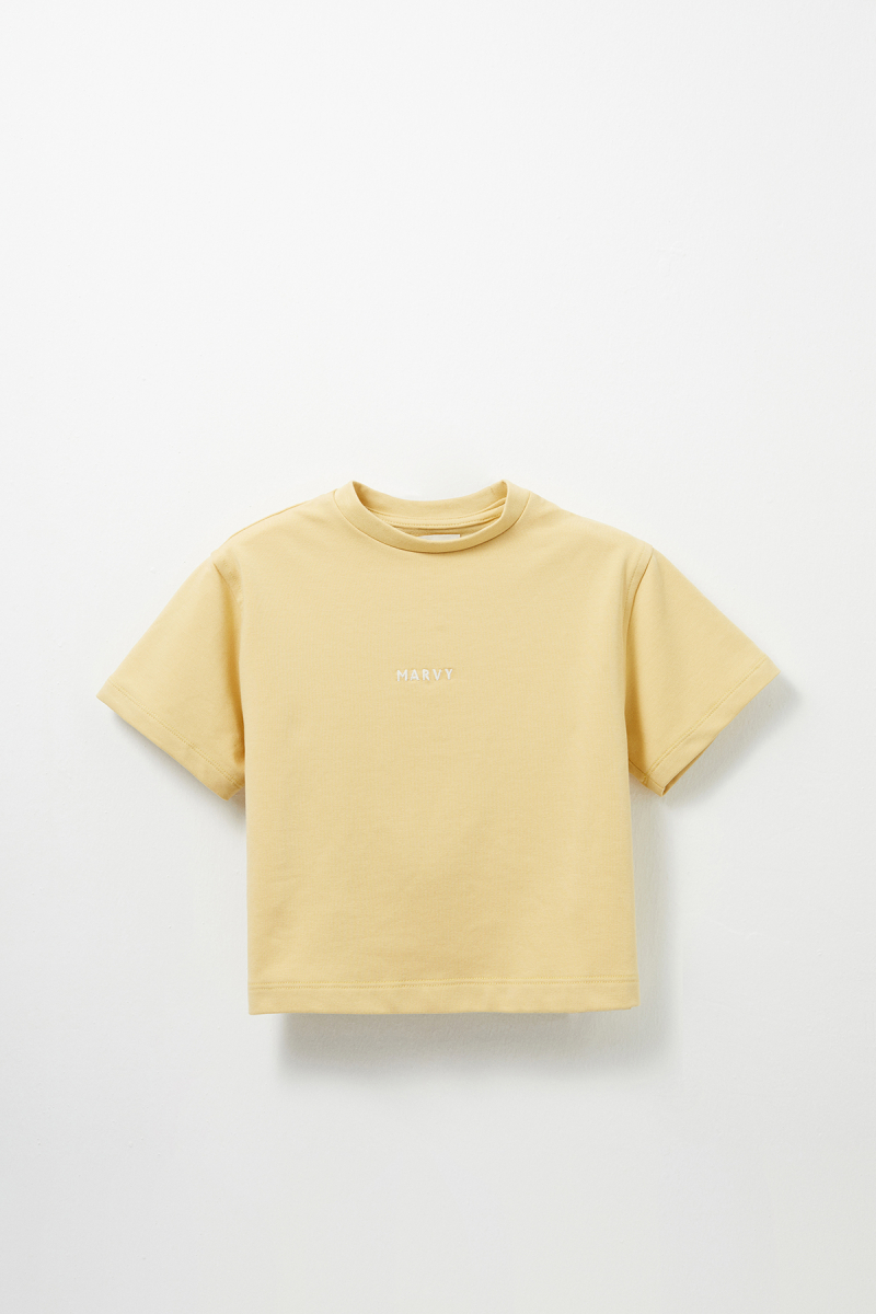 Sarı Nakış Detaylı Oversize Tshirt - 2