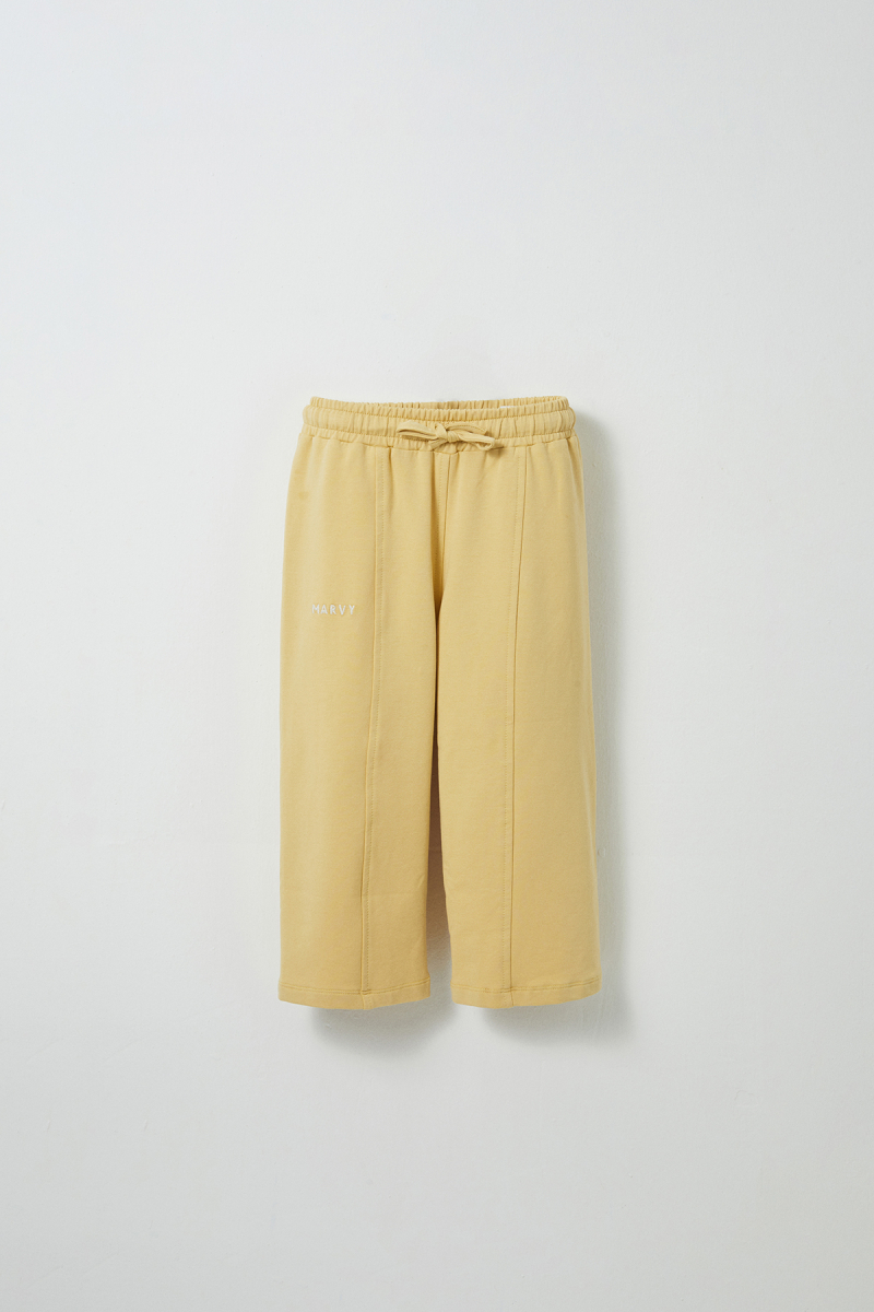 Sarı Nakış Detaylı Rahat Paça Pantolon - 2