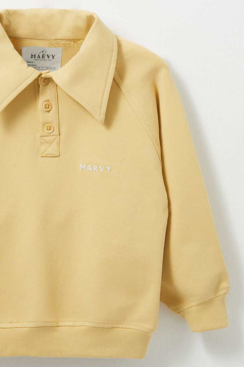 Sarı Nakış Detaylı Reglan Kol Sweatshirt - 2