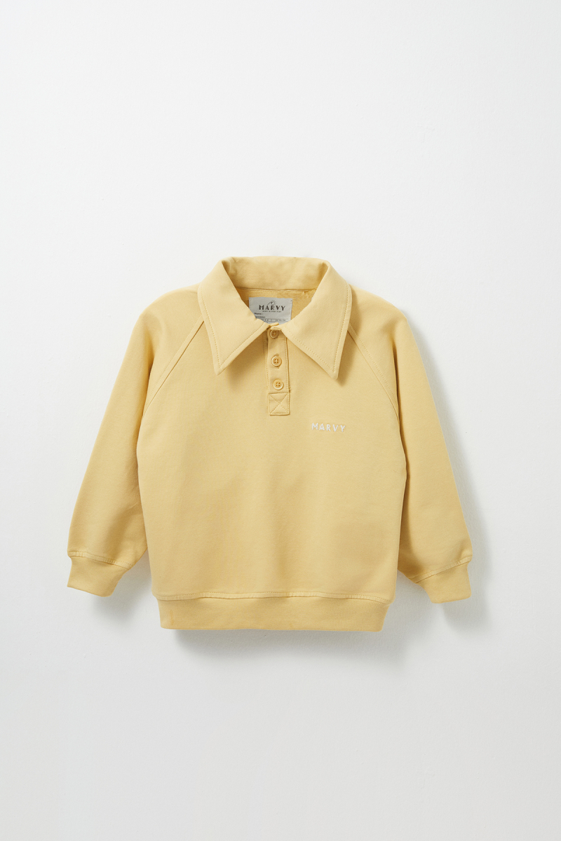 Sarı Nakış Detaylı Reglan Kol Sweatshirt - 4