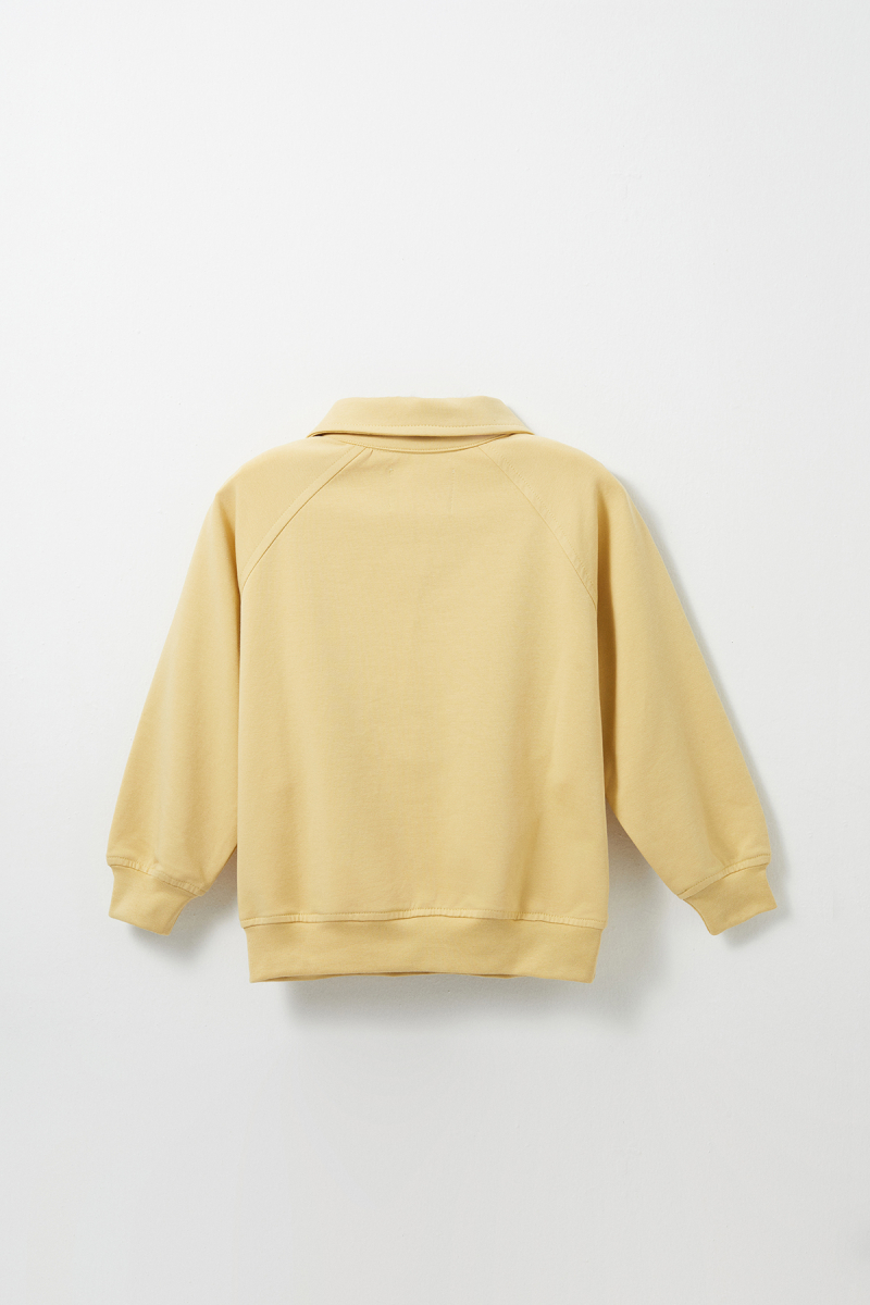 Sarı Nakış Detaylı Reglan Kol Sweatshirt - 5
