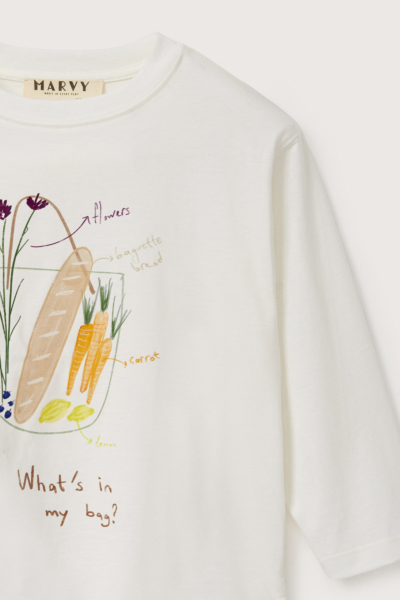 Shopping Bag Printed Long Sleeve T-shirt - 6