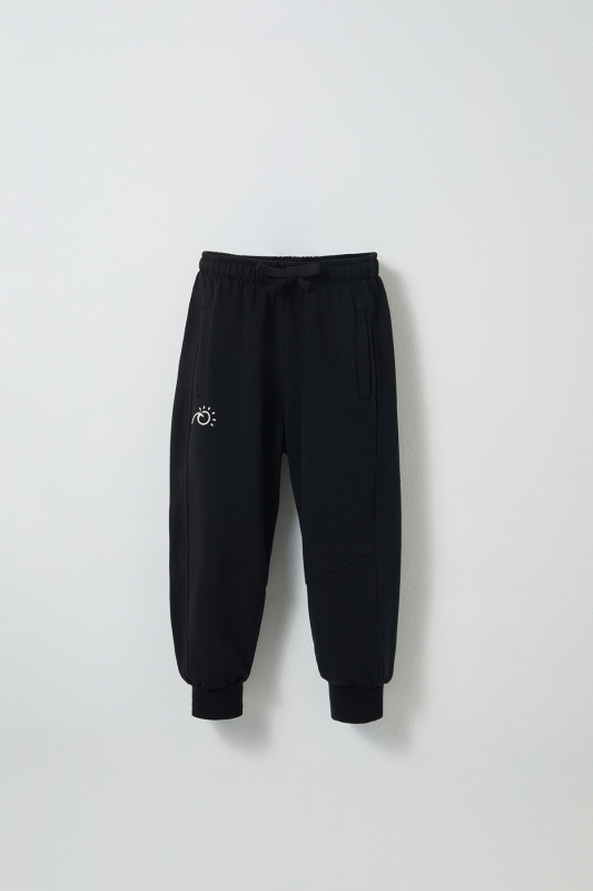 Siyah Nakışlı Jogging Pantolon - MARVY (1)