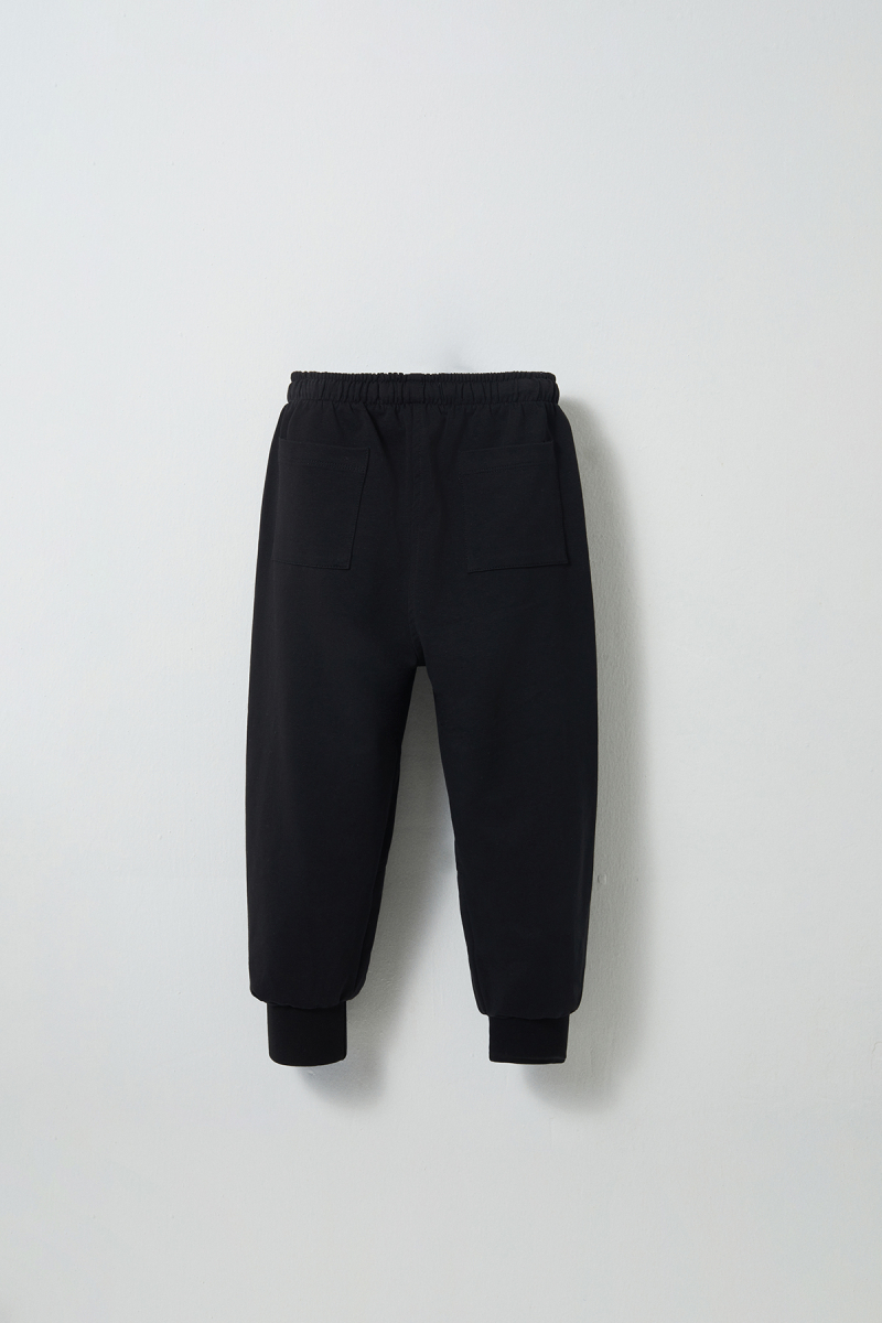 Siyah Nakışlı Jogging Pantolon - 6