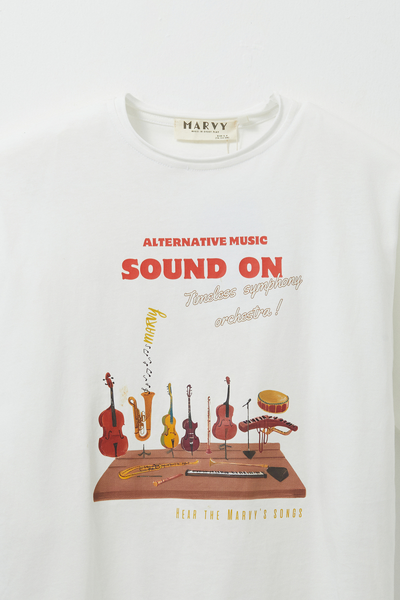 Sound On Baskılı Tshirt - 4
