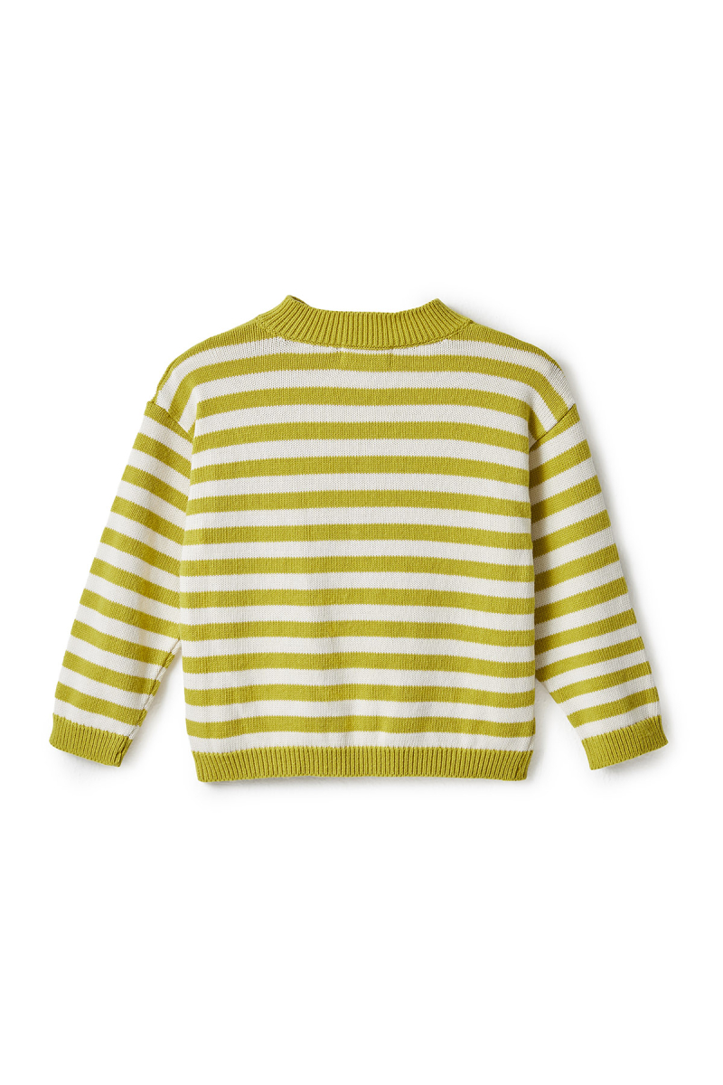 Striped Wool Sweater Yellow-Ecru - 3