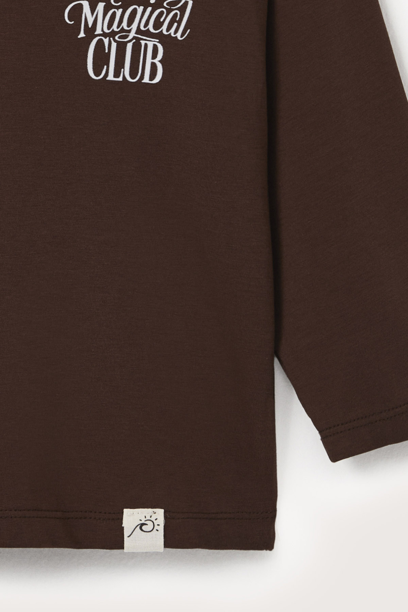 The Marvy Magical Club Brown Printed Long Sleeve T-shirt - 6