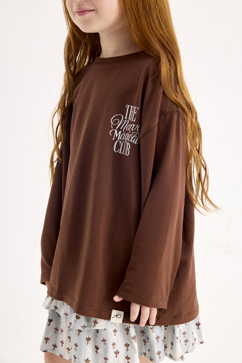 The Marvy Magical Club Brown Printed Long Sleeve T-shirt - 7