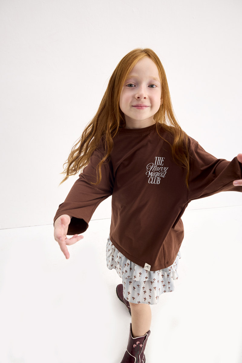The Marvy Magical Club Brown Printed Long Sleeve T-shirt - 5