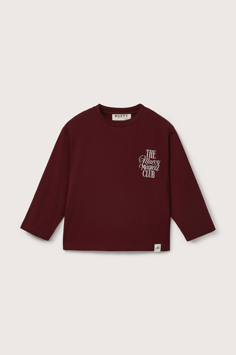 The Marvy Magical Club Burgundy Printed Long Sleeve T-shirt - 1